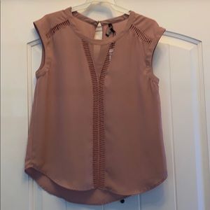 Mauve blouse with front detailing